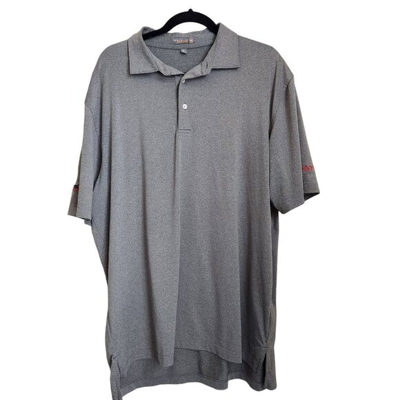 Peter Millar Summer Comfort Polo Men XL Extra Large Gray Golf Custom‎ Embroidery - Picture 1 of 12